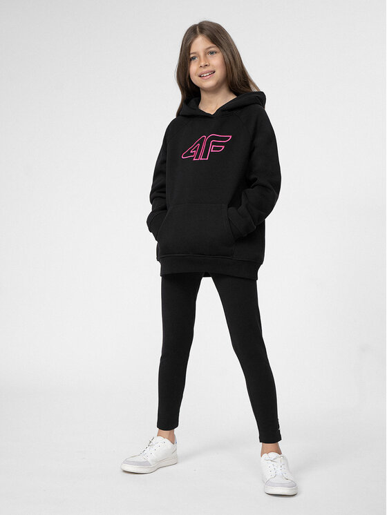 4F 4F Leggings 4FJSS23TTIGF039 Schwarz Slim Fit