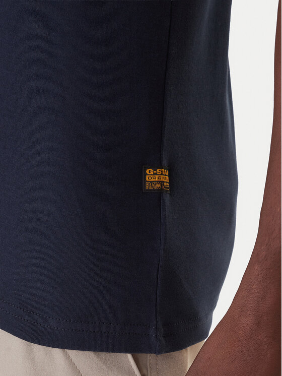 G-Star Raw G-Star Raw Тишърт G-Script D25150-C812 Тъмносин Regular Fit