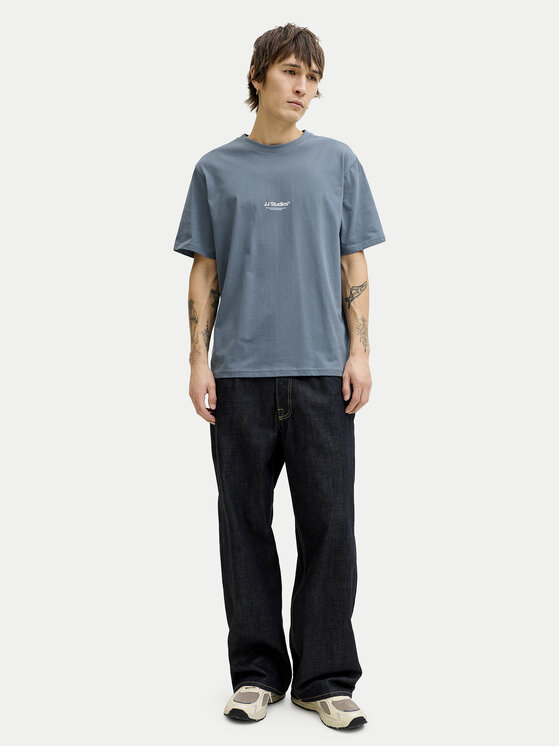Jack & Jones Jack & Jones Tričko Paulos 12278787 Modrá Relaxed Fit