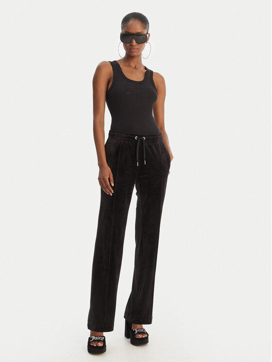 Juicy Couture Juicy Couture Marškinėliai Thin Strap JCWLV126308 Juoda Slim Fit