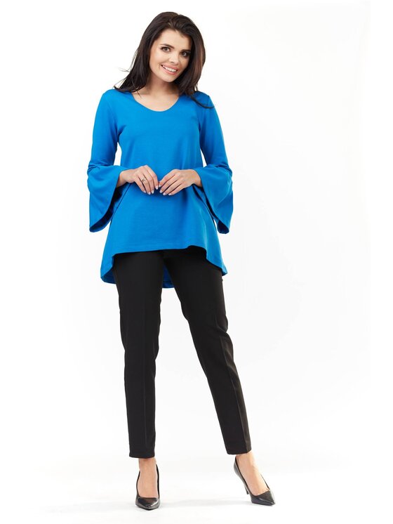 Infinite You Infinite You Blúzka M156 Modrá Basic Fit