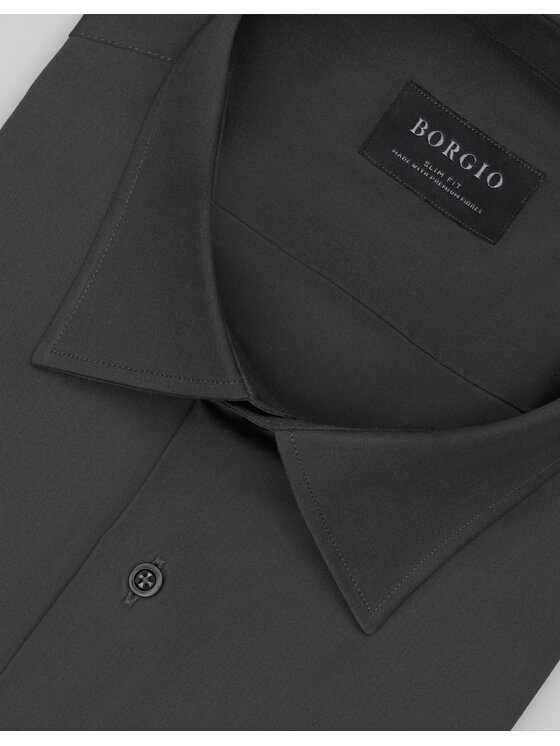 Borgio Borgio Koszula MORTARA_Z Zielony Slim Fit