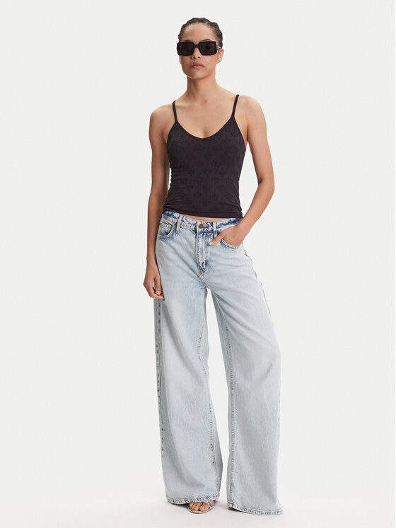 Guess Guess Top V5YP05 Z3OA0 Czarny Slim Fit
