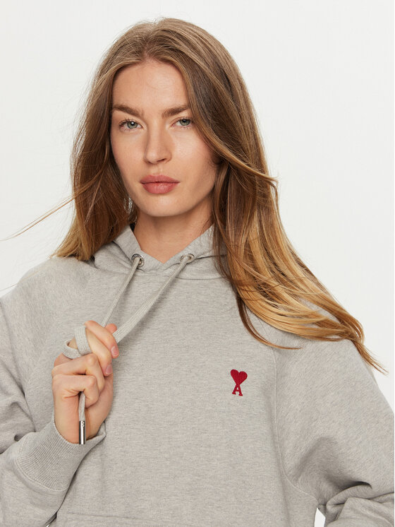 AMI Paris AMI Paris Felpa BFUSW205747 Grigio Regular Fit