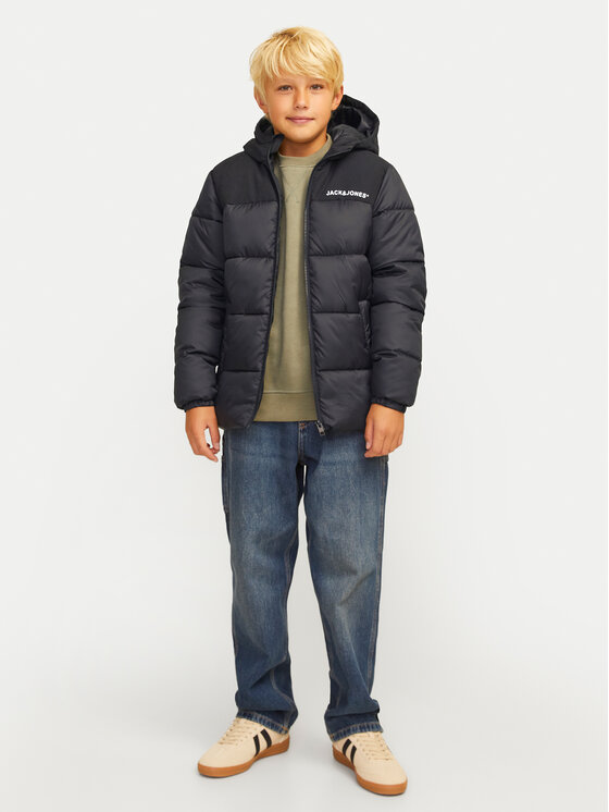 Jack&Jones Junior Jack&Jones Junior Μπουφάν χειμωνιάτικο Moon 12258878 Μαύρο Regular Fit