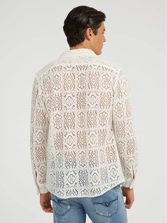 Guess Guess Koszula 153449 Biały Classic Fit