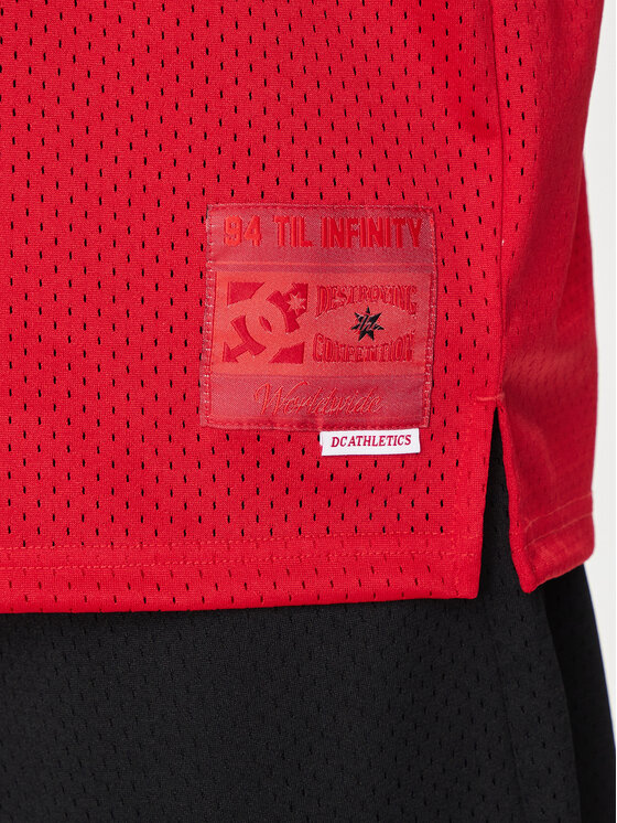 DC DC Smanicato Shy Town Jersey ADYKT03230 Rosso Regular Fit