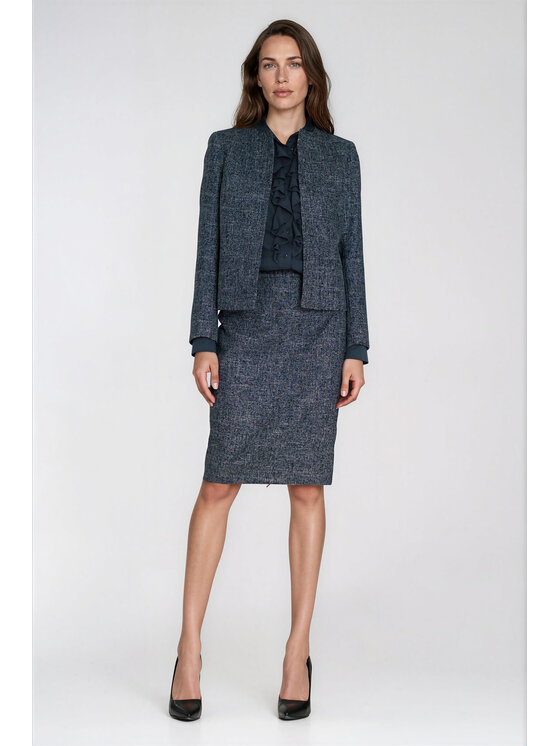 NIFE NIFE Spódnica midi SP96 Czarny Regular Fit