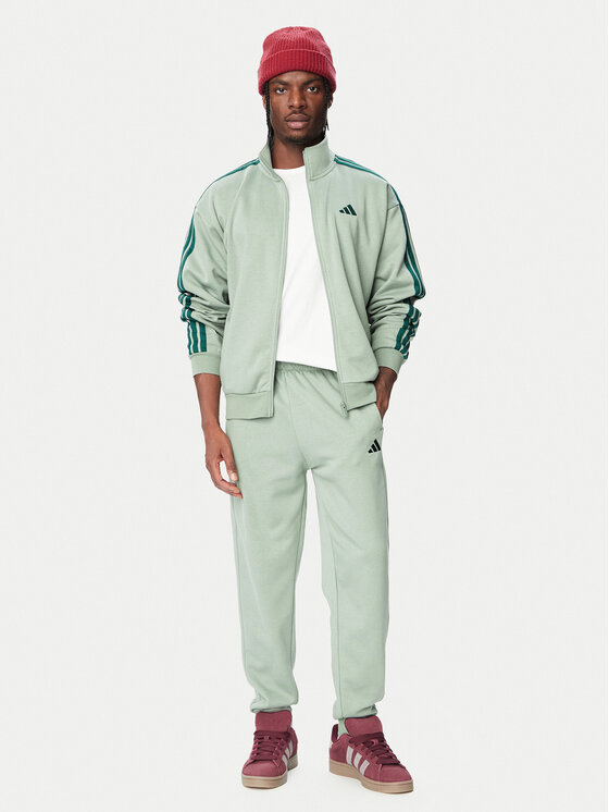 adidas Sportinis kostiumas 3-Stripes Fleece KX5625 Žalia Regular Fit