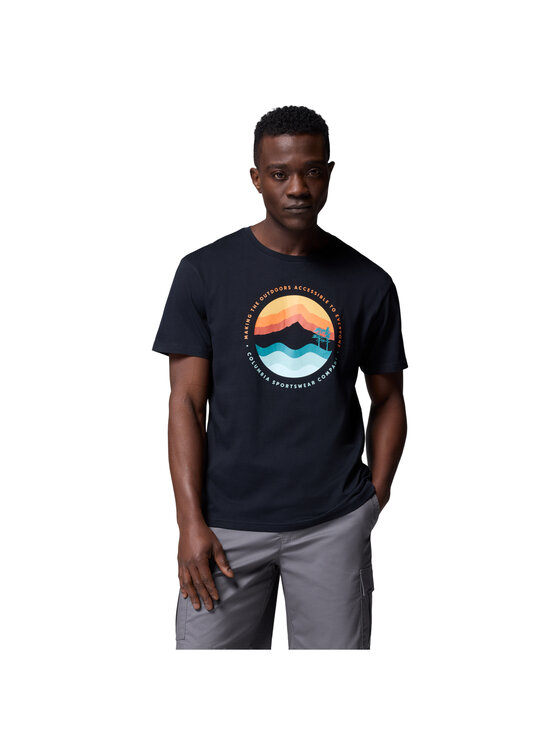 T-Shirt, rozmiar XL, Czarne, Columbia Path Lake II Graphic Tee