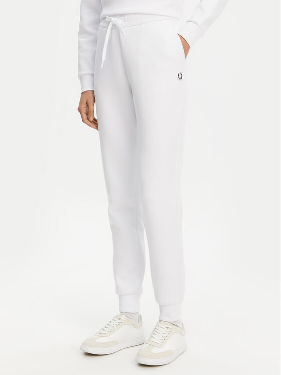 Armani Exchange Pantaloni da tuta XW000824 AF10818 U0002 Bianco Regular Fit, taglia : XS