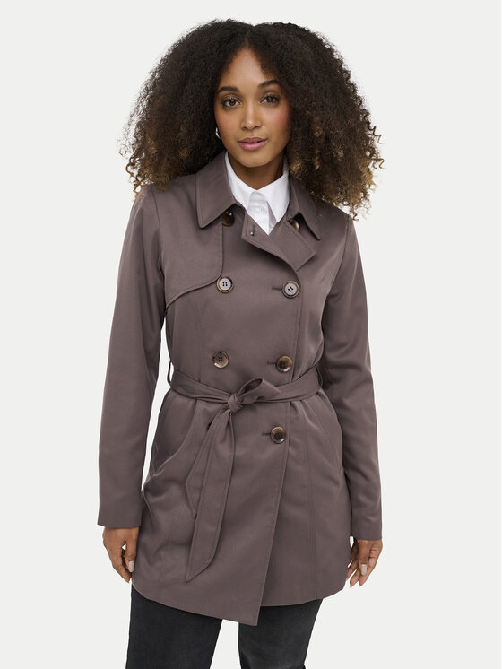 ONLY ONLY Trenčkot Valerie 15191821 Hnědá Regular Fit