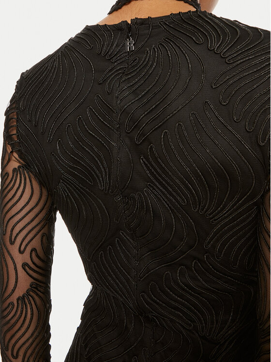 ROTATE ROTATE Koktélruha Rositana 112947100 Fekete Slim Fit