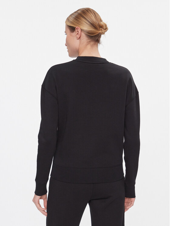 Calvin Klein Calvin Klein Bluza Metallic Micro Logo Sweatshirt K20K206961 Czarny Regular Fit