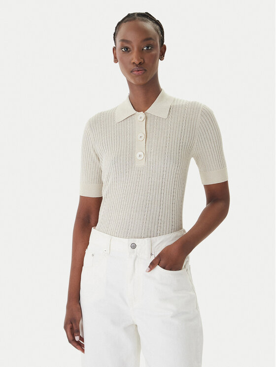 Liu Jo Tricou polo WA6285 MS46J Bej Slim Fit