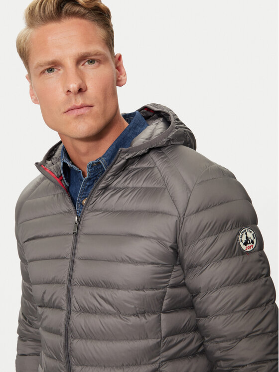 Jott Jott Пухено яке Nico P000MDOW01 Сив Slim Fit