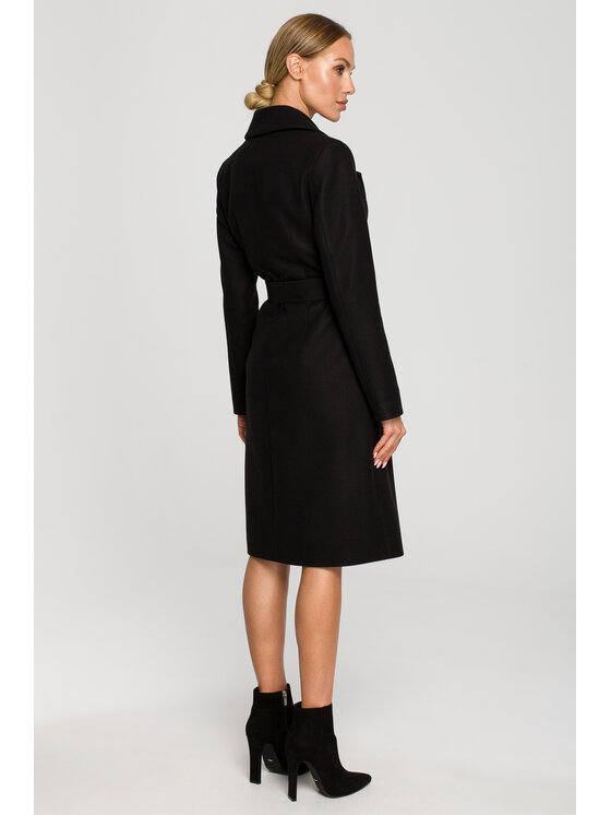 Made of Emotion Made of Emotion Cappotto di transizione M708 Nero Casual Fit