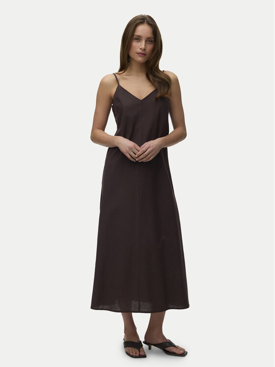 Vero Moda Vero Moda Rochie de vară Selma 10345674 Maro închis Regular Fit