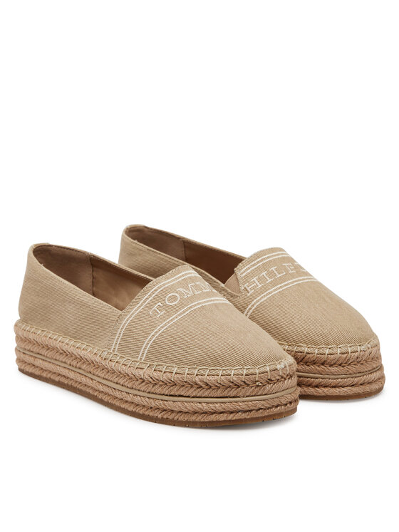Tommy Hilfiger Tommy Hilfiger Espadrilles Denim Platform Espadrille FW0FW08543 Beige