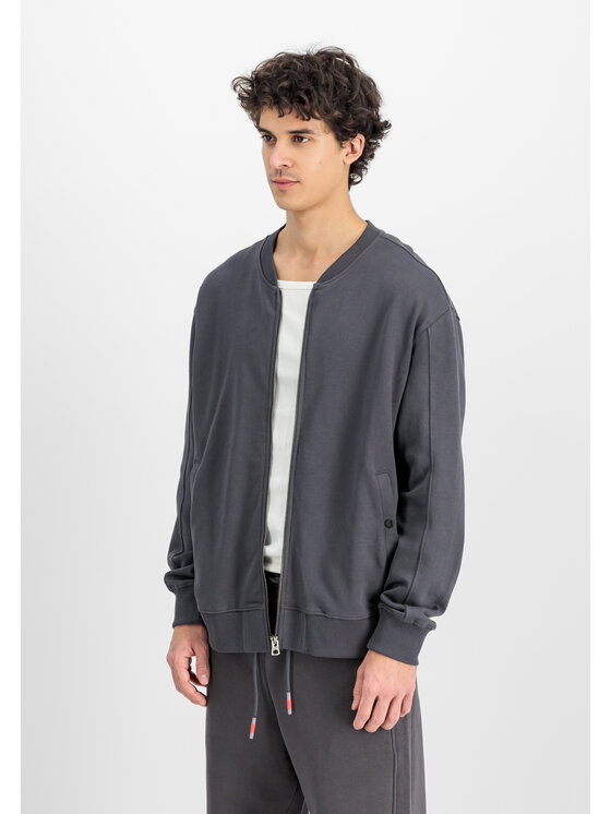 Alpha Industries Alpha Industries Kurtka bomber Studio Edition Fleece Bomber Jacket Szary Loose Fit