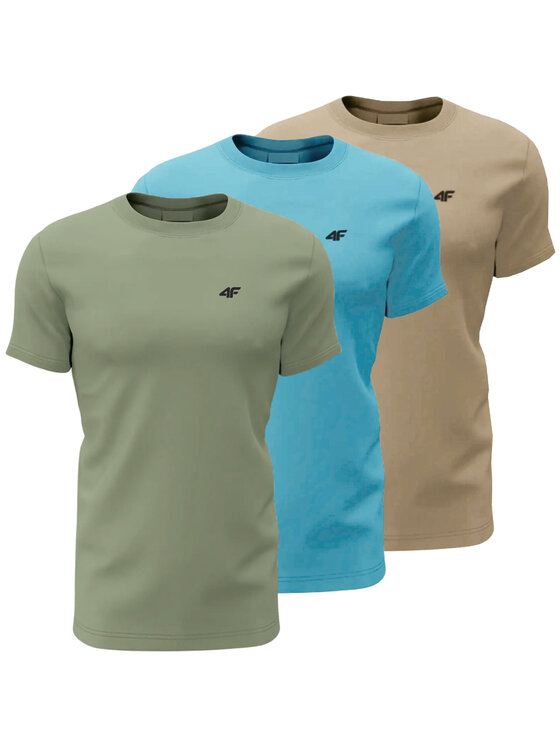4F 4F Tričko 4FWSS25TTSHM3094-90S Farebná Regular Fit
