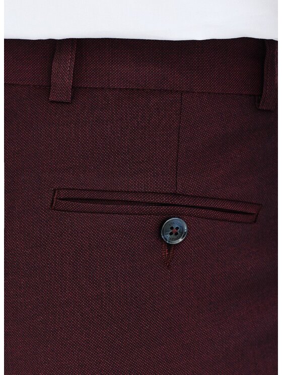 Pako Lorente Pako Lorente Spodnie garniturowe P25SF-6G-035 Bordowy Super Slim Fit