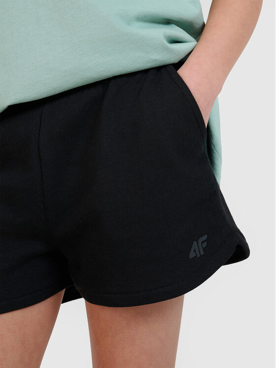 4F 4F Szorty sportowe BASIC+ Czarny Regular Fit