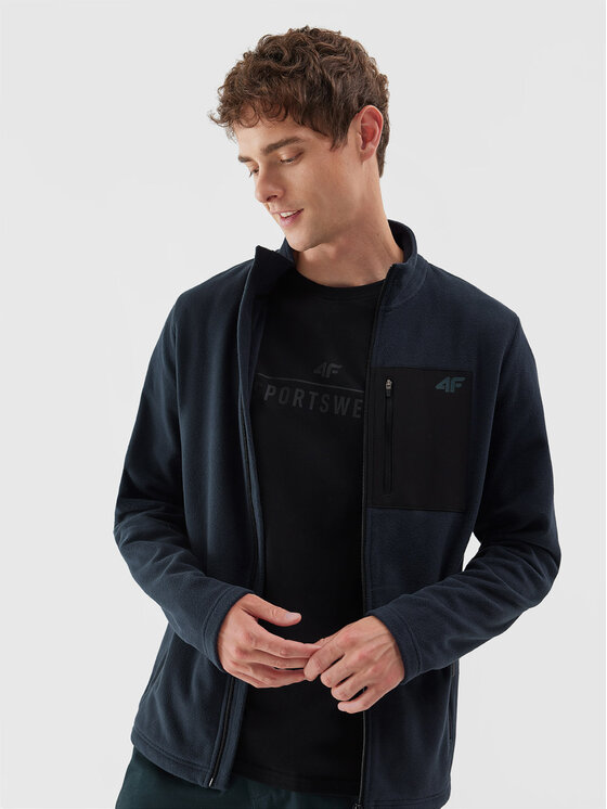 4F 4F Флісовий реглан 4FAW23TFLEM123 Голубий Regular Fit