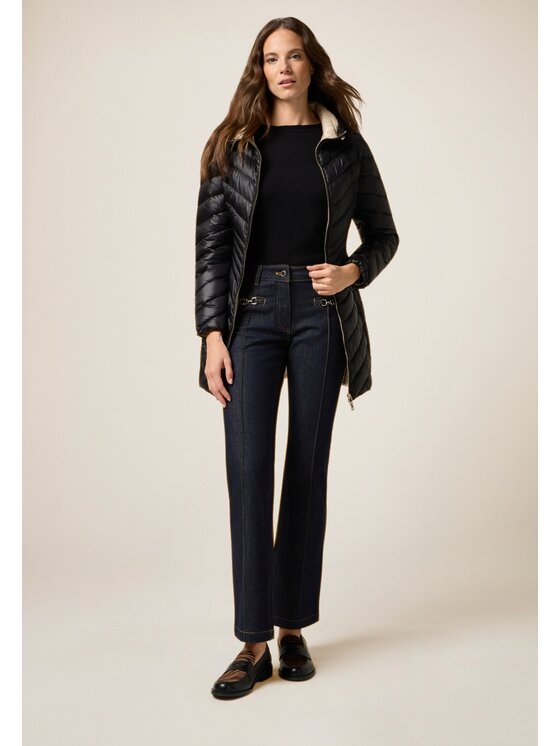 Oltre Oltre Giubbotto piumino F611R001427N033 Nero Slim Fit