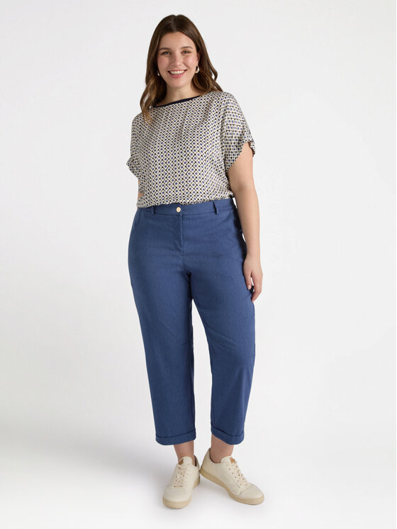 Fiorella Rubino Fiorella Rubino Spodnie materiałowe P156L002149N034 Niebieski Regular Fit