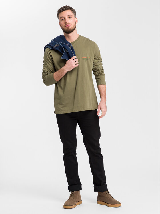 Cross Jeans Cross Jeans Longsleeve 15863-324 Zielony Regular Fit