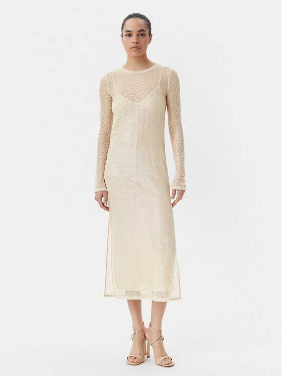 PINKO PINKO Rochie cocktail 104709 A2EX Bej Regular Fit