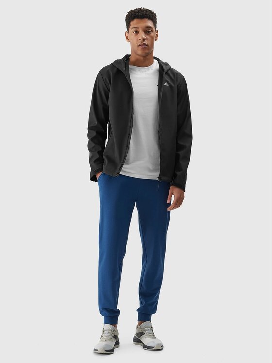 4F 4F Kurtka softshell 4FWSS24 TSOFM234 20S GŁĘBOKA CZERŃ XXL Czarny Regular Fit