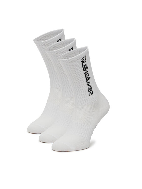 Męskie Skarpety Quiksilver, Białe, AS/QUIKSILVER/100W/SS25 (3-PACK)