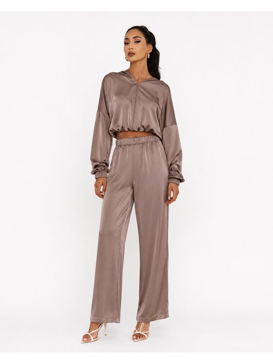 Agatha Studio Agatha Studio Komplet bluzka i spodnie A26LS-KA-K51 Beżowy Regular Fit