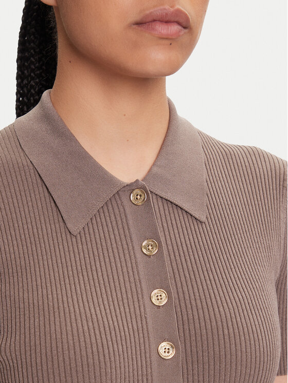 MICHAEL Michael Kors MICHAEL Michael Kors Плетена рокля MT5834F33D Бежов Regular Fit
