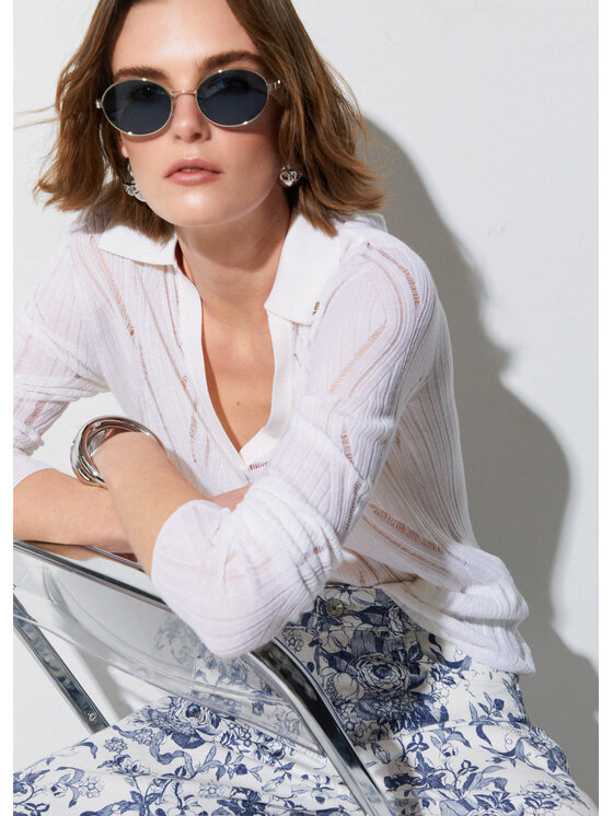 Liu Jo Liu Jo Maglione CA6062MA77QP9581 Bianco Regular Fit