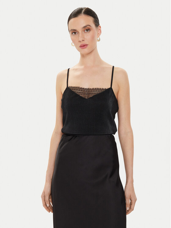 Morgan Morgan Top 241-BAMBE Negru Regular Fit