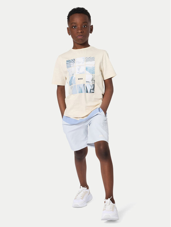 BOSS BOSS Тишърт J52988 D Бежов Regular Fit