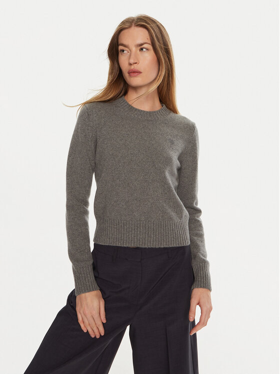AMI Paris AMI Paris Pulover FKS057005 Gri Regular Fit