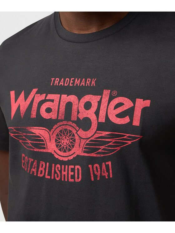 Wrangler Wrangler T-Shirt 112371416 Czarny Regular Fit
