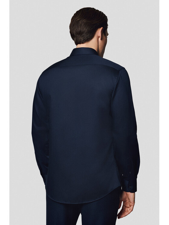 Lancerto Lancerto Koszula Koszula Granatowa Bawełniana Simone KO073224000077 Granatowy Slim Fit