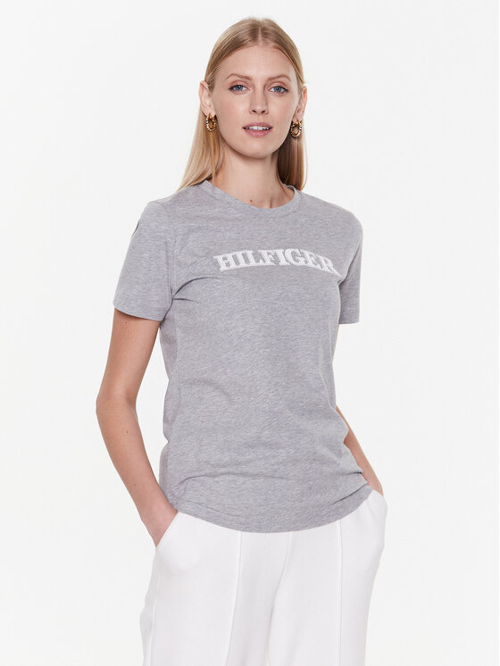 Tommy Hilfiger T-krekls Tonal WW0WW37562 Pelēks Regular Fit