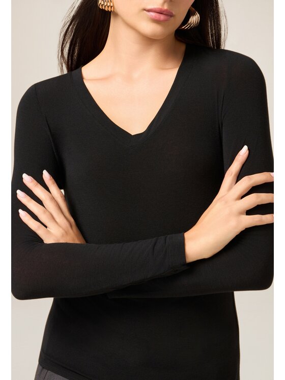 Oltre Oltre T-shirt G060J004607N033 Nero Slim Fit