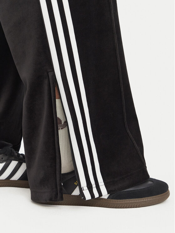 adidas adidas Donji dio trenerke Velour LG4295 Crna Loose Fit