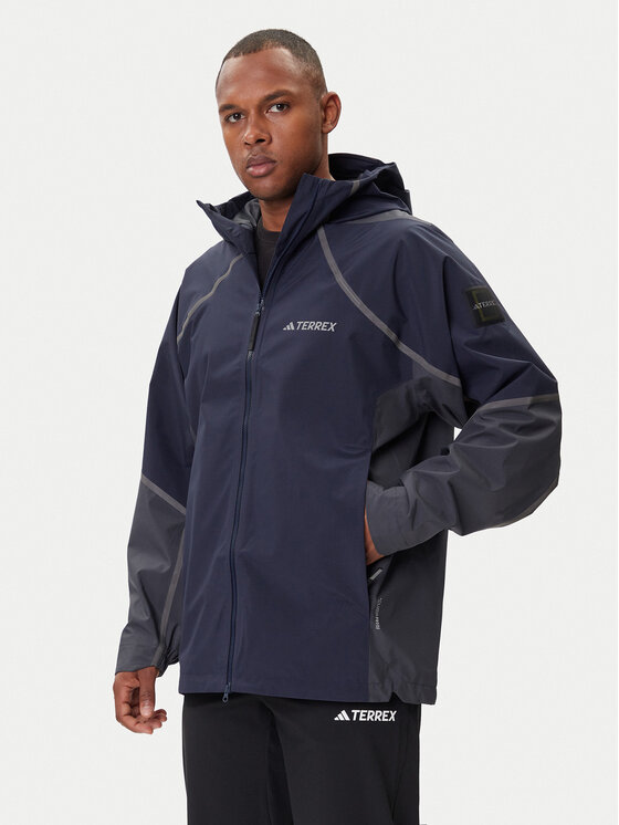 adidas Geacă de ploaie Nat Geo Climaproof KC2343 Bleumarin Loose