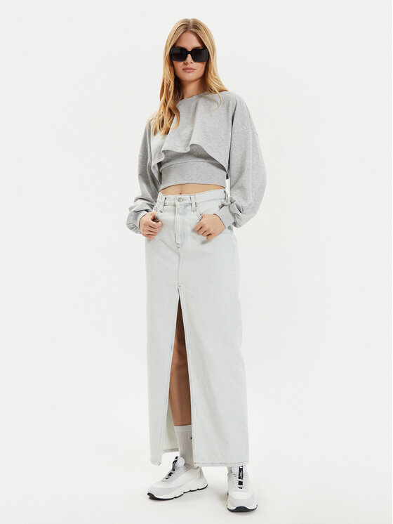 ONLY ONLY Sweatshirt Britt 15312126 Grau Cropped Fit