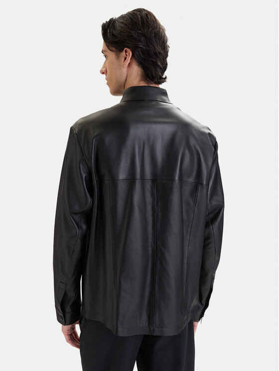 BOSS BOSS Geacă de piele PS Spirit70 50560422 Negru Regular Fit