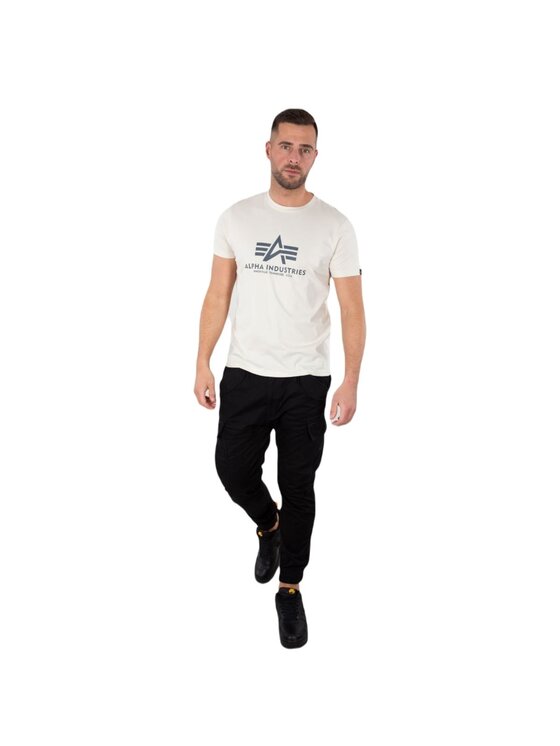 Alpha Industries Alpha Industries T-Shirt AI.100501-578-XXL Écru Regular Fit