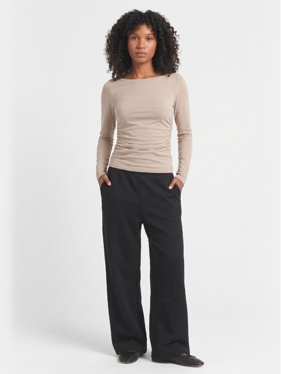 BASICLO BASICLO Longsleeve W-2352-30 Beżowy Slim Fit